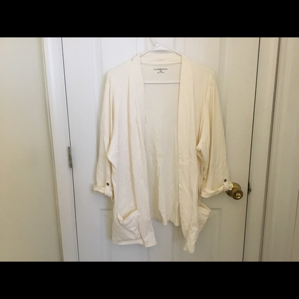 Ivory Open Cardigan